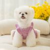 Warm and thickened dog clothes; bow sweater skirt; dog sweater