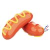 Sausage Dog Chew Toys, Toothbrush, Squeaky Fun for Small- Medium-Large Dogs