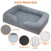 Plush Dog Bed with Removable Washable Cover