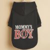 Hoodie for Small & Medium Dogs; "Mommy's Boy" Pattern Dog Hoodie